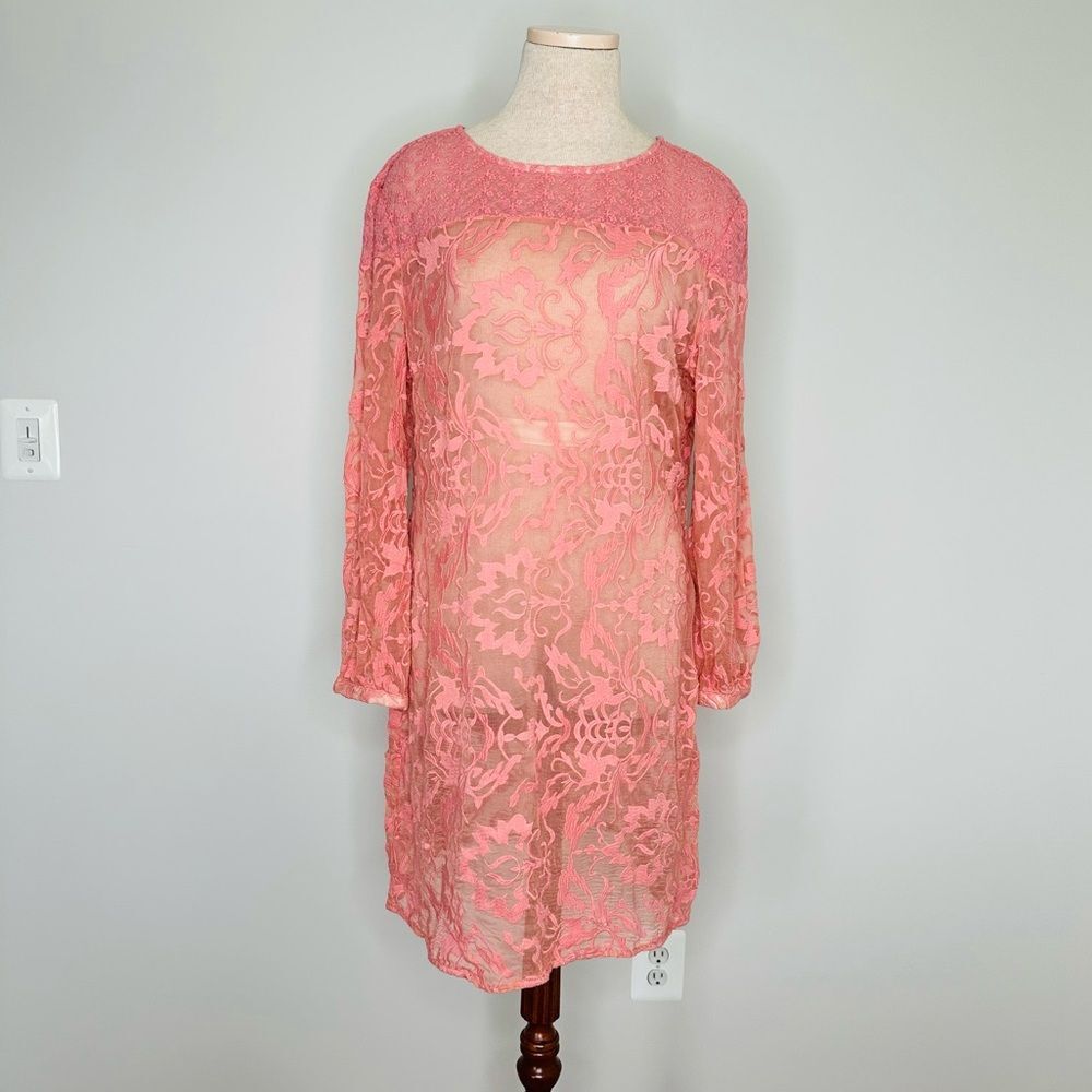 Sundance Women's Silk Floral Embroidered Trellis Dress Size 14 (No Slip)